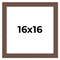 16x16 Wide Barnwood Picture Frame with UV-Resistant Acrylic & Acid Free Backing, Available in 6 Paint Finishes - Grey, Brown, White, and Black
